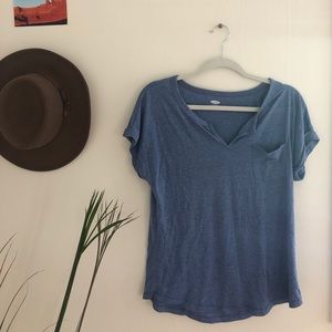 Blue Pocket Tee